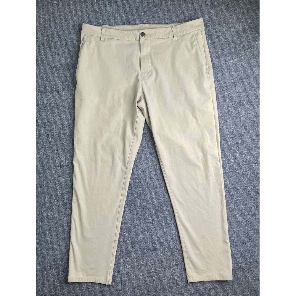 Lululemon Commission Pant Classic Men 36 Tan Chino ABC Technology Golf Casual - Picture 2 of 9